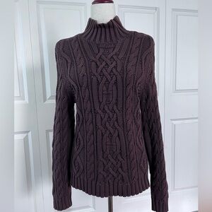 Ruff Hewn chunky cable knit sweater.